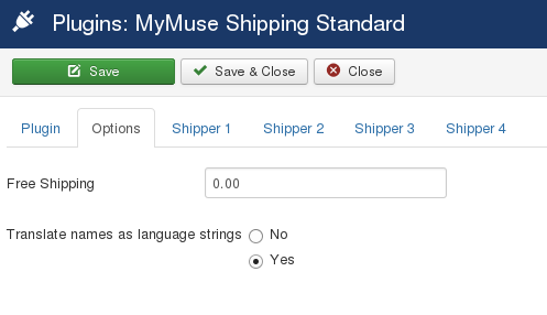 plugin shipping standard options