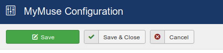 MyMuse Configuration toolbar Administration